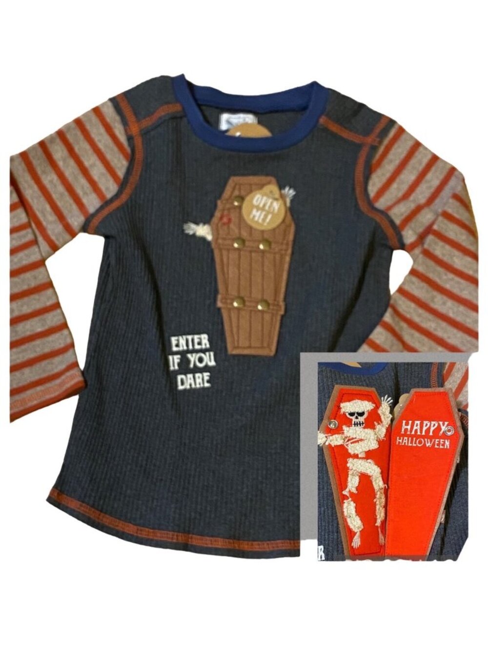 Mud Pie 12m 18m 2T 3T NWT Halloween mummy coffin shirt Skeleton Trick or Treat